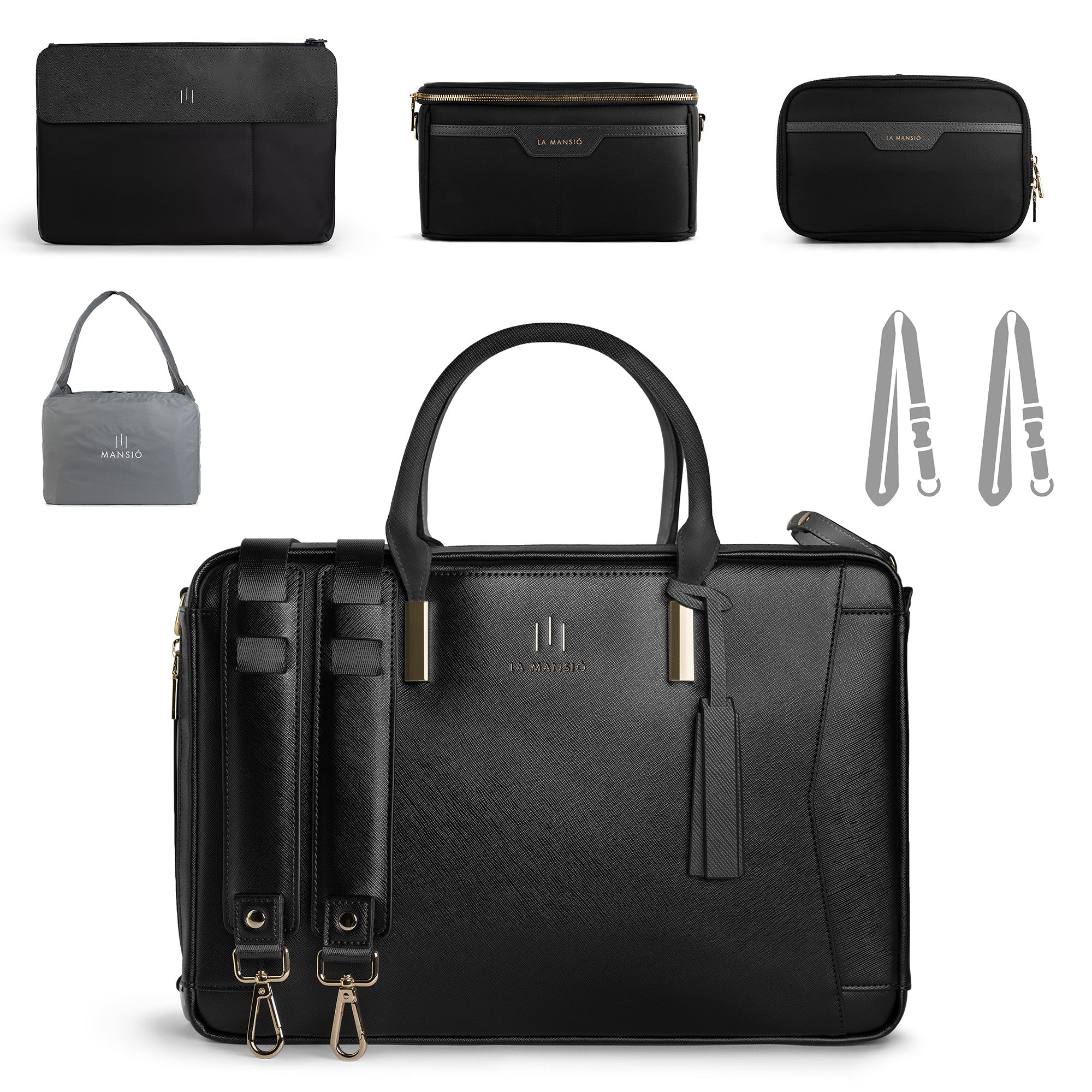 LaMansioOne_BlackSaffianoHandb