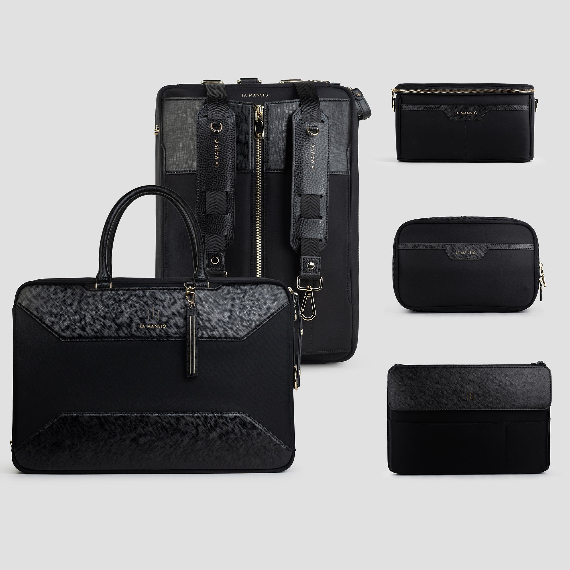 La Mansio バッグ BLACK SAFFIANO La Mansio
