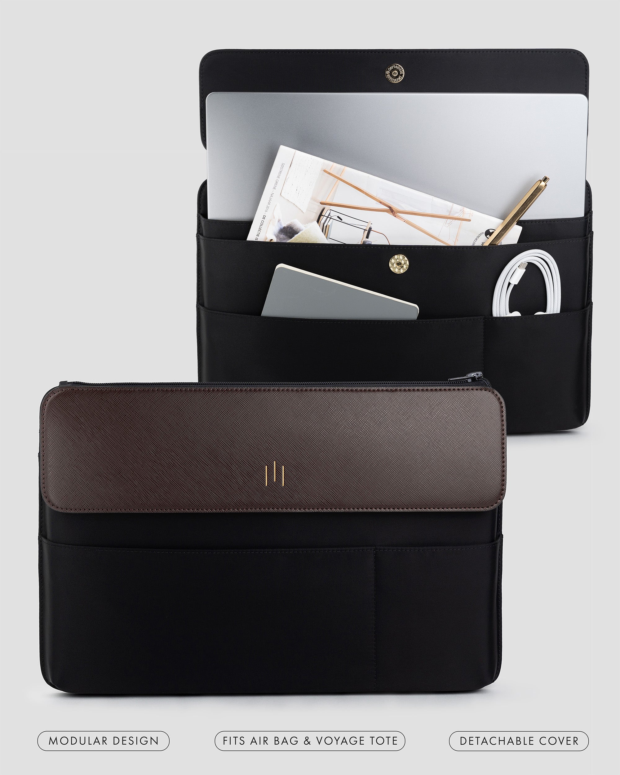 La Mansio バッグ BLACK SAFFIANO La Mansio One Half-Pack